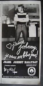 JEANS Johnny HALLYDAY / BIG CHIEF / COUPURE PRESSE 1967 - Picture 1 of 1
