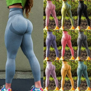 Women workout Leggings High Waist Fitness Bum Push Up Ruched Yoga Pants Trousers - Picture 1 of 17