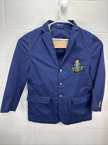 Vintage Polo Ralph Lauren Men's Navy Blue Sport Coat Vintage Crest Prep 44R - Picture 1 of 21
