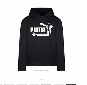 PUMA Youth Small, Black, French Terry Hoodie Long Sleeve - Picture 1 of 5