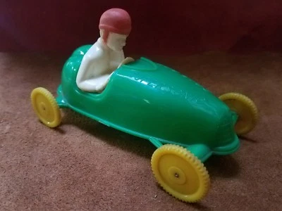 Vintage 50's Pyro Green Hard Plastic SOAP BOX SUPERSONIC Race Car With Driver - Image 1 of 4