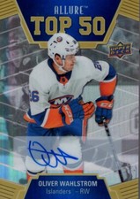 2019-20 Upper Deck Allure Top 50 Autographs Blue #T5032 Oliver Wahlstrom D Auto