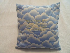 SLEEP PRECIOUS BABY Embroidery Nursery Pillow 12x12 As For Me And My House NWT - Picture 1 of 5