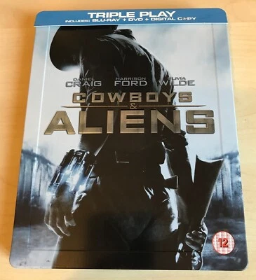 COWBOYS & ALIENS EXTENDED DIRECTOR`S CUT BLU RAY & REGION 2 DVD STEELBOOK - Image 1 of 4