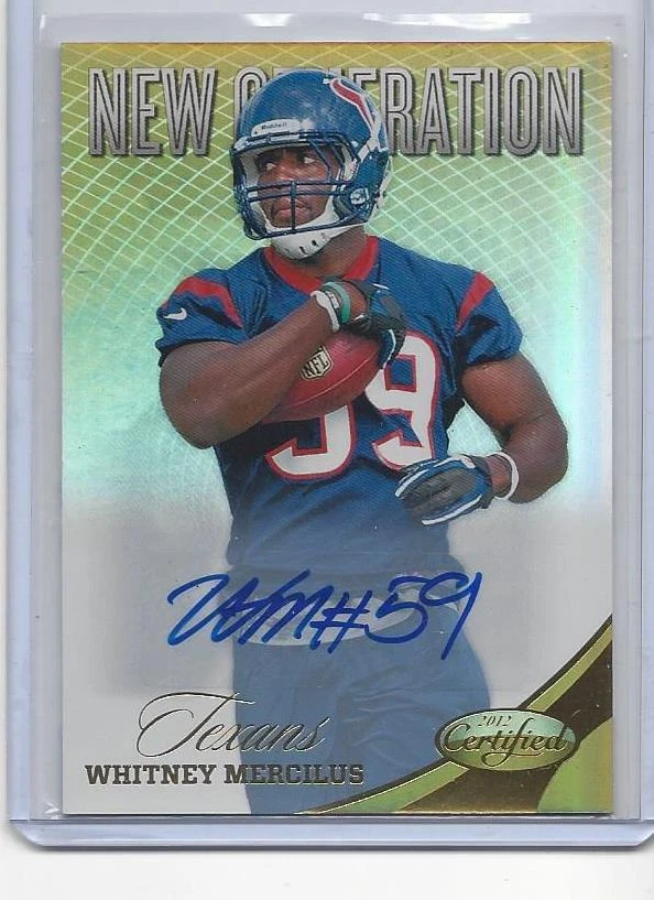 WHITNEY MERCILUS 2012 CERTIFIED GOLD NEW GENERATION TEXANS AUTO RC #D 10/25 - Image 1 of 1