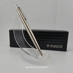 Vintage Parker Jotter Ballpoint Pen Stainless Steel USA 1984 TE Code NOS Boxed - Afbeelding 1 van 11