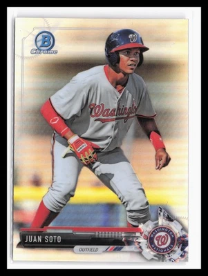 Bowman Draft Chrome Refractor 2017 #BDC-162 Juan Soto Nationals RC SP JA Foto 1 de 2