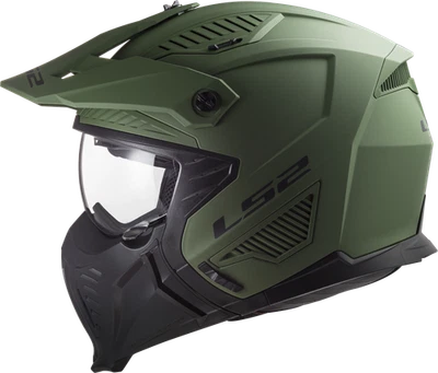 Motorradhelm Jethelm LS2 OF606 Drifter Military Grün Matt Helm Roller Trial Moto - Bild 1 von 4