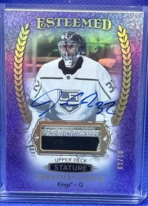 2019-20 Upper Deck Stature Jonathan Quick Esteemed Patch Auto 08/10 - Picture 1 of 2