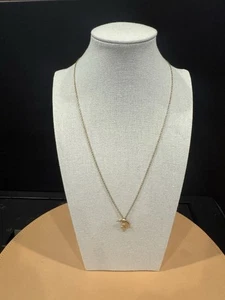 14k Delfin Anhänger Halskette 20" Seil Kette - Bild 1 von 6