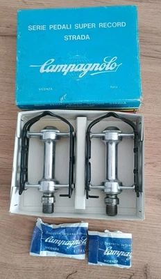 Nos Nib Vintage Pedali Campagnolo Super Record Titanium New  Pedals 260g Colnago Foto 1 de 4