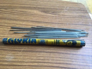 Antique GLORIAGerman Knitting Needles Tin Litho Case Box STEEL PINS 23cm Long - Picture 1 of 8
