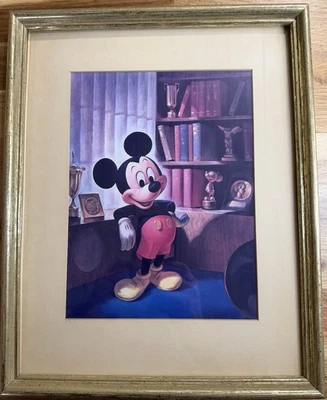 Impresión firmada por Walt Disney Mickey Mouse 25 aniversario 1967 Burbank California Foto 1 de 4