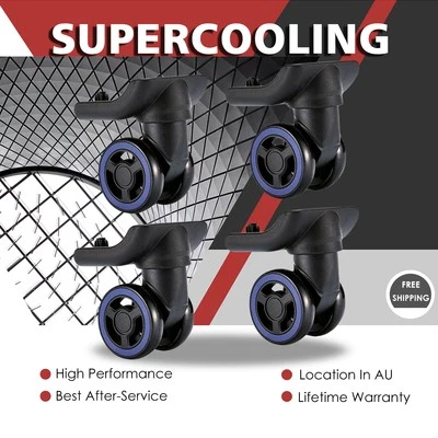 4X Black Luggage Wheel Replacement 360 Degree Silent Fit For Travel Case Trolley - image 1 of 4
