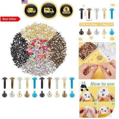 Mini Brads Fasteners 1000Pcs Metal Scrapbooking Craft Supplies DIY Art Decor - Image 1 of 4