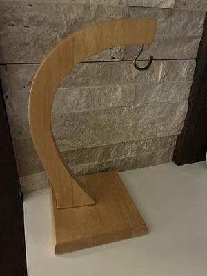 Soporte de plátano vintage Kamenstein soporte de madera para colgar frutas 11" mediados de siglo moderno Foto 1 de 2