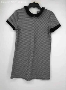 Forever 21 Womens Black White Houndstooth Short Sleeve Mini Dress Size Medium - Picture 1 of 6