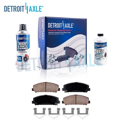 4pc Front Brake Pads w/ Hardware for 2012-2024 Infiniti QX80 Nissan Armada Titan - Image 1 of 4