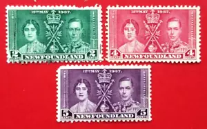 Canada Newfoundland #230-232 Coronation - Omnibus Issue Used - Picture 1 of 1