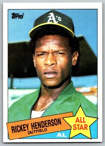 1985 Topps Rickey Henderson Oakland Athletics #706