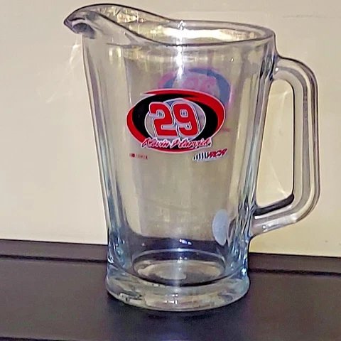 Kevin Harvick 29 Nascar Richard Childress Racing 60oz Glass Pitcher RARE NEW Cover