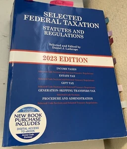 Selected Federal Taxation: Statutes & Regulations 2023 Edition - Paperback - Picture 1 of 9