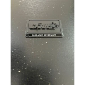 GI Joe Figure Name Plate Display Stand / Base 2007 2008 Cobra Sgt. Stalker - Picture 1 of 2