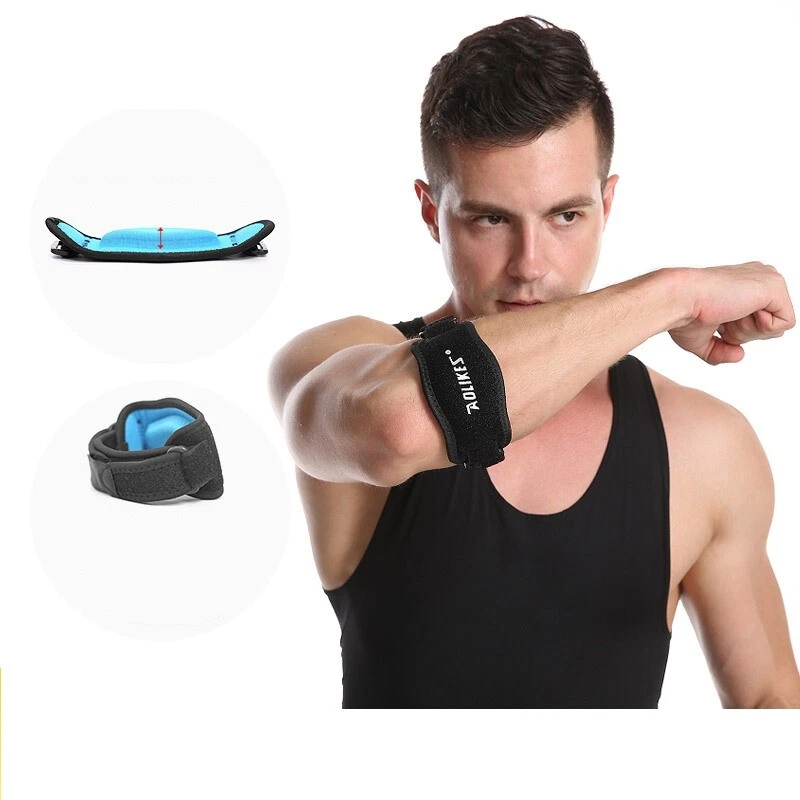 1PC Basketball elbow pads Badminton elbow adjustable sponge protection blue - Image 1 of 1