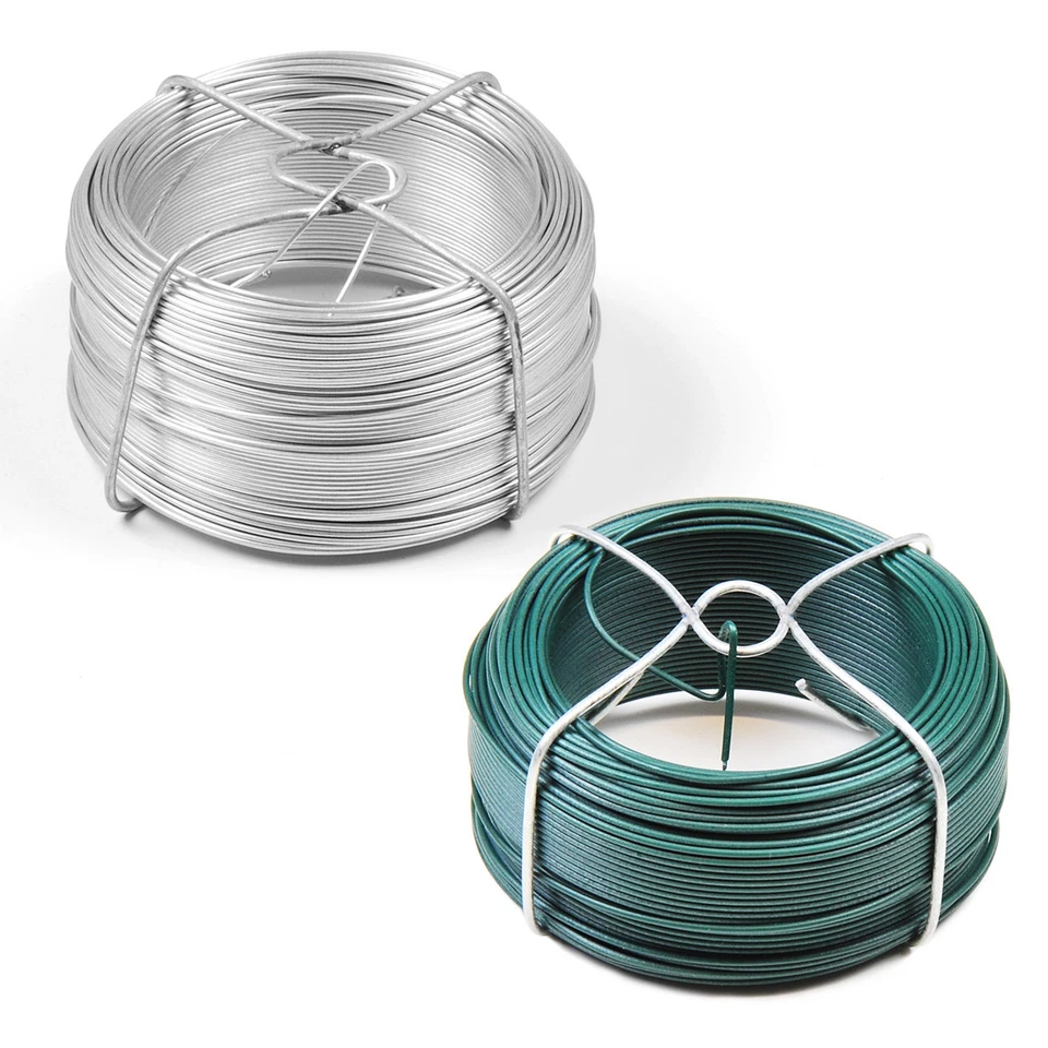 Drahtspinne Draht Bindedraht Wickeldraht Basteldraht Gartendraht GRÜN / VERZINKT - Bild 1 von 1
