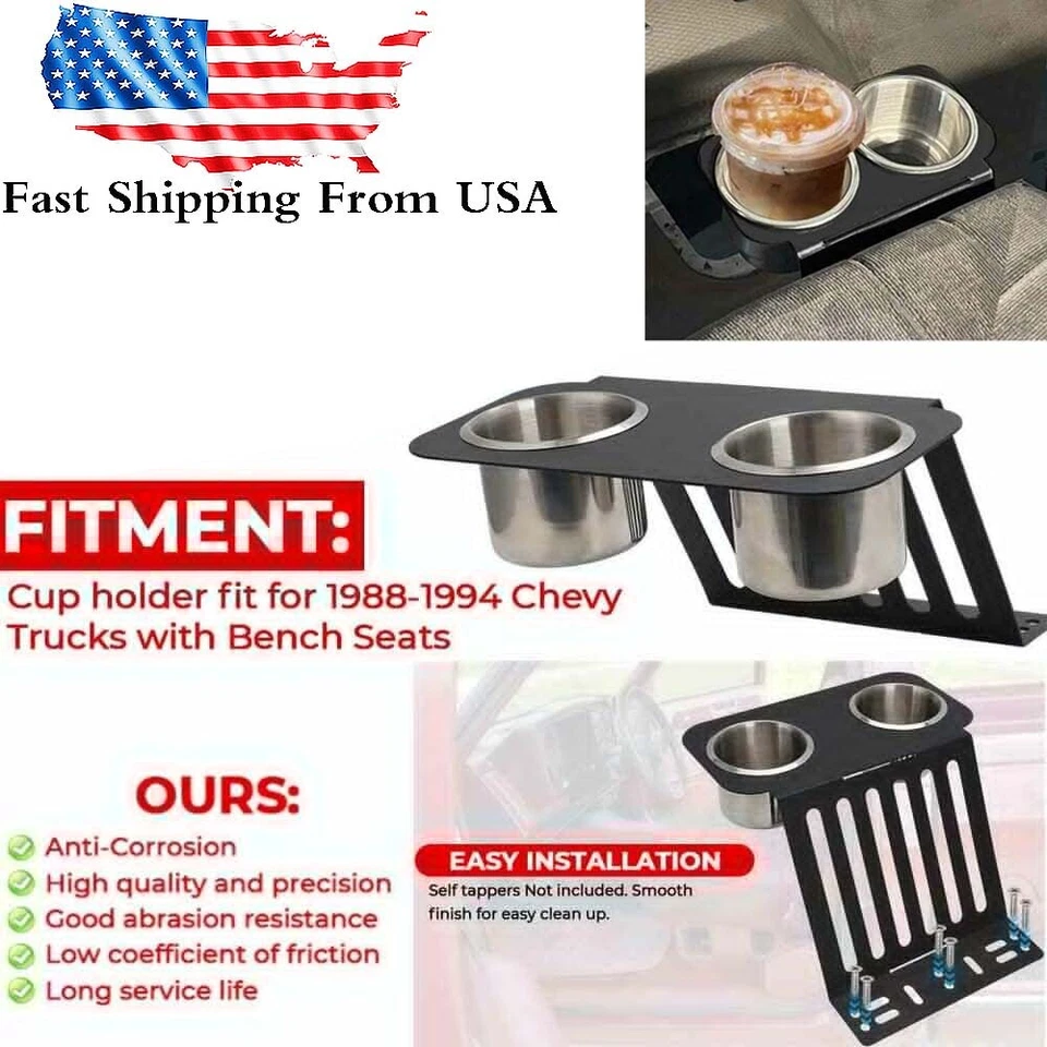 Porta-copo para Chevy GMC porta-copo banco completo e banco dividido C K2500 1988-1994 - Imagem 1 de 4