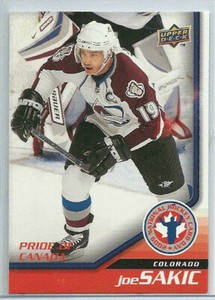 JOE SAKIC 08/09 NATIONAL HOCKEY CARD DAY PRIDE of CANADA HCD9 COLORADO AVALANCHE