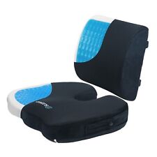 Sleepavo Memory Foam Cooling Gel Seat Cushion for Office Chair - Back & Butt ...