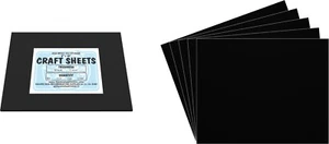 Hojas artesanales de poliestireno Black Flex Plasticard - 8"x10" - 0,040" de espesor - Paquete de 5 - Imagen 1 de 1