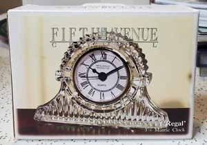 Fifth Avenue Crystal LTD Clock Regal 3.5 Mantle Clock - Picture 1 of 4