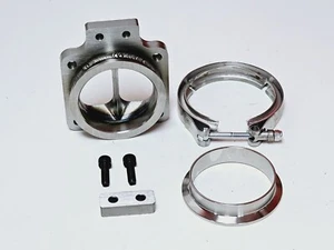 T4 Divided to 3.0" ID V-band Inlet Turbo Transition Adapter Flange Support Tab  - Bild 1 von 3
