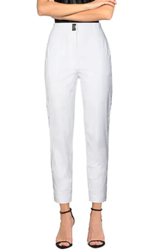 Boutique Moschino pantaloni sportivi vita alta bianchi nuovi con etichette $404