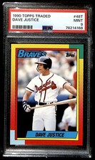 1990 Topps Traded Dave Justice Rookie PSA 9 Atlanta Braves #48T