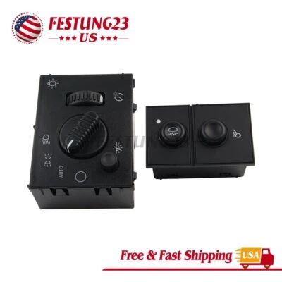 Interruptor de faros e interruptor de luz antiniebla para Chevy Silverado GMC Sierra 2003-2007 Foto 1 de 4