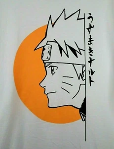 NARUTO SHIPPUDEN Size L White Long Sleeve T-Shirt Size Graphic Tee Anime NEW - Picture 1 of 4