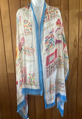 Nuevo Kate Spade Candy Shop Bufanda Oblonga Multi Novedad Coleccionista Foto 1 de 4