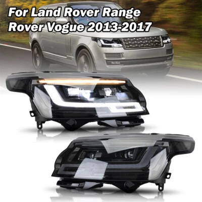 Left+Right Headlights DRL Turn Signal For Land Rover Range Rover Vogue 2013-2017 - Image 1 of 4