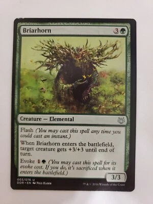 MTG Magic The Gathering Card BriarhornCreatureElemental Green Duel Deck  - Image 1 of 2