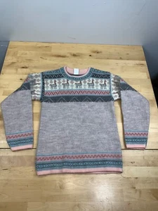 Kuri Artesania Sweater Girls 8 Alpaca Wool Casual Long Sleeve 10186 - Picture 1 of 6