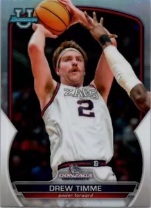 2022-23 Bowman University Chrome #61 Drew Timme Refractor - Picture 1 of 2