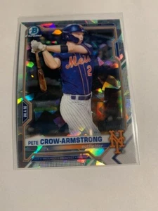 (2) 2021 BOWMAN CHROME PROSPECT PETE CROW-ARMSTRONG ZAFFIRO + - Foto 1 di 2