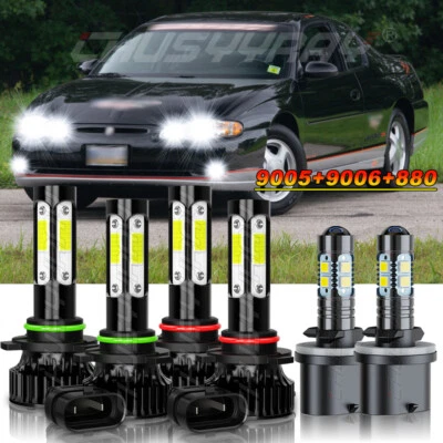 Combo de faros LED + faros antiniebla 6000K para Chevy Monte Carlo 2000-2005 Foto 1 de 4