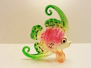 Cฺolorful Fish Figurine Art Hand Blown Glass Mini Collectibles Home Decor Gift - Picture 1 of 12