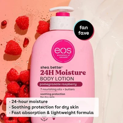 EOS Shea Better Body Lotion- Pomegranate Raspberry, Pareben free (VEGAN)16 fl oz - Image 1 of 4