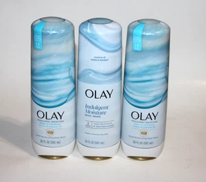 LOT (3) OLAY INDULGE MOISTURE BODY WASH CARIBBEAN GUAVA & COCONUT OIL 20 FL OZ - Picture 1 of 1