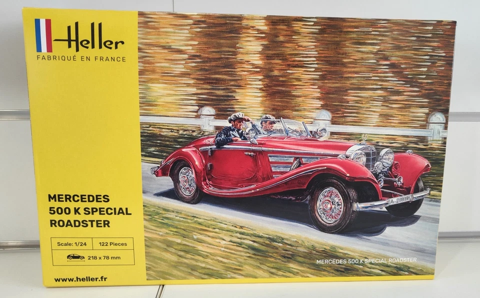 Mercedes 500 K Special Roadster Heller 80710 kit 1-24 modellino auto d epoca - Immagine 1 di 1